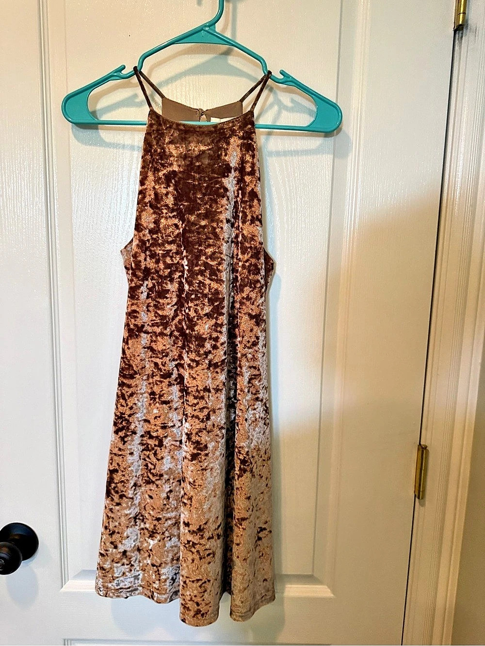 Sugar + Lip2 Brown Velvet Maxi Dress Like New